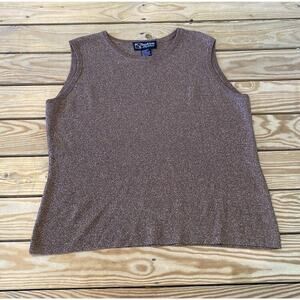 Russell Scott Silk Blend Sleeveless Sweater Size Large Women’s Brown